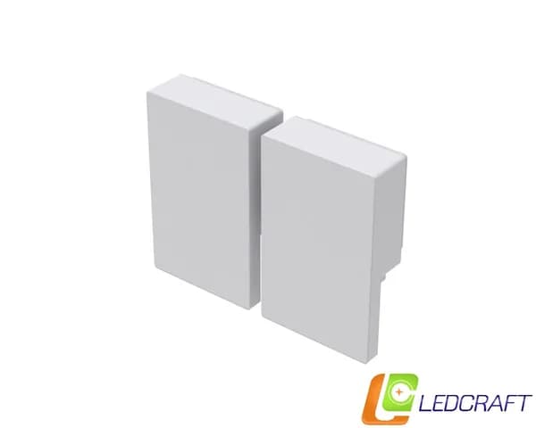 Заглушки 2 шт для профиля LC-LP1216M1716 пластиковые серые