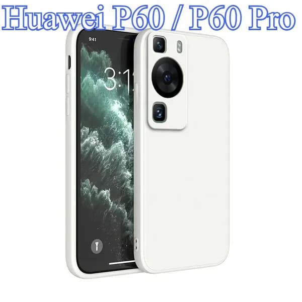 Huawei P60 / P60 Pro качественного силикона с матовым покрытием и защитой камер Хуавей P60 и P60 Про
