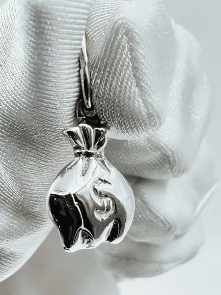 Ag silver 925 Серебряная подвеска талисман денежный, серебро 925