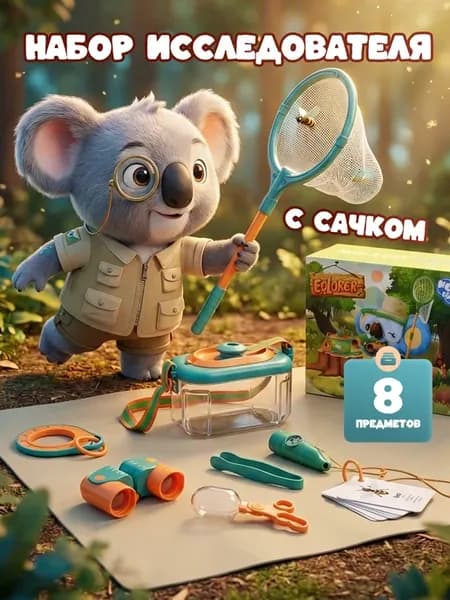 Детский игровой набор с сачком для изучения насекомых