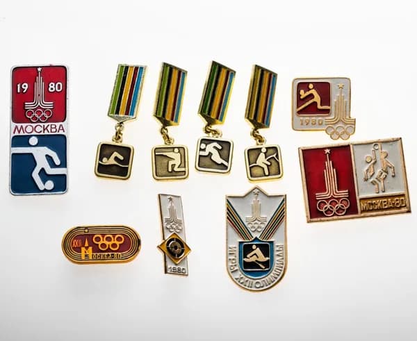 Знак набор из 10 штук "Олимпиада 80"