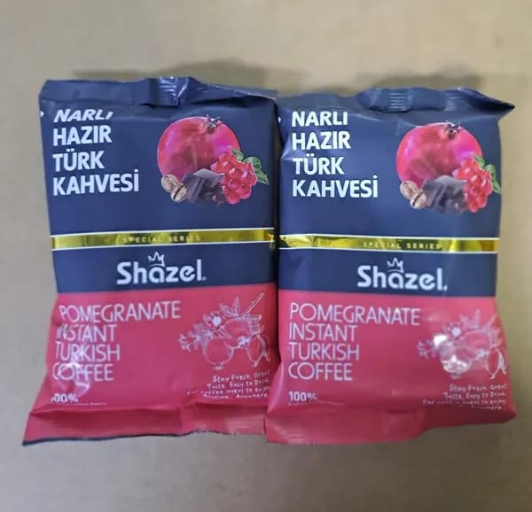 Молотый турецкий кофе Shazel со вкусом гранат 2 шт по 100г