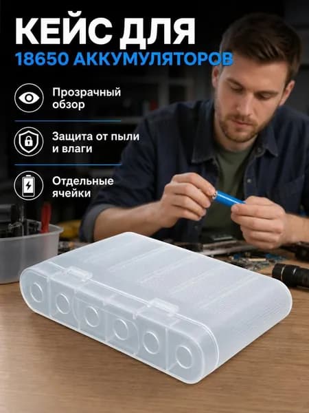 Бокс для батареек, коричневый
