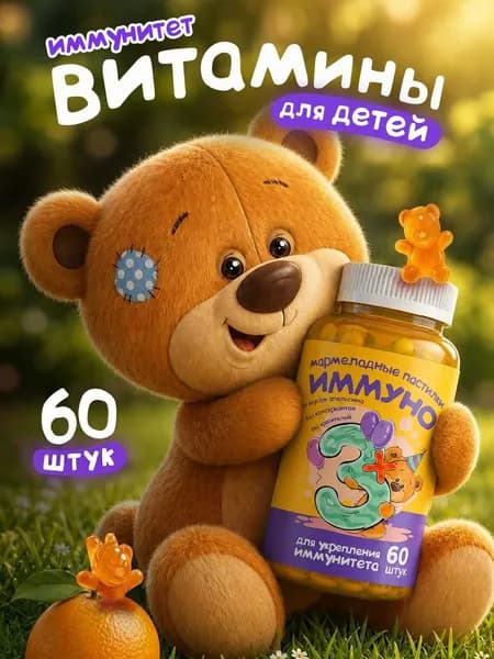 Мультивитамины для детей, витамины для детей для иммунитета, Consumed, 60 жевательных пастилок