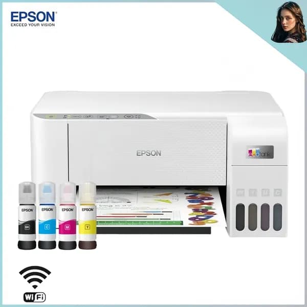 Epson МФУ Струйное L3256, СНПЧ, цветн, A4, Wi-Fi, , белый, серый
