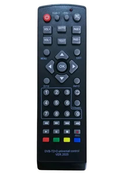 Пульт универсальный для приставок DVB-T2+2, IP TV ver.2025