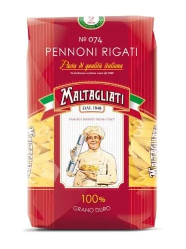 Maltagliati Макаронные изделия №074 Перо рифленое, 450г