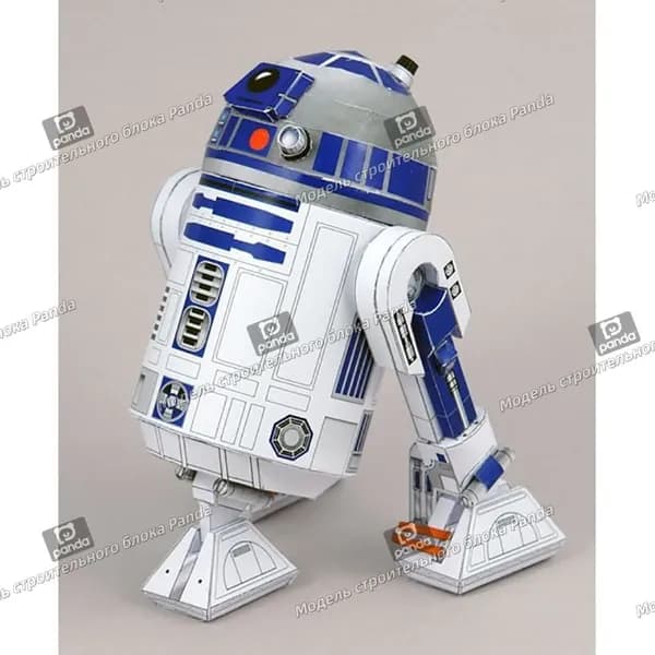 Перехватчик НЛО, бронированный робот, AT-AT, Mecha R2-D2, 74-Z и всадник, бумажная модель
