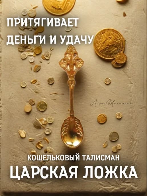кошельковый оберег - царская ложка загребушка