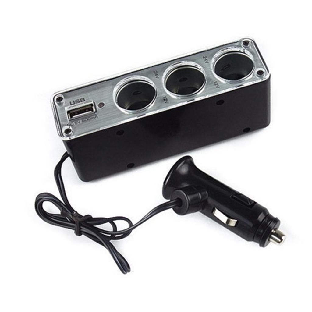 Автомобильный тройной разветвитель с USB-портом