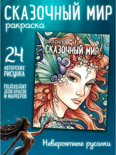 Раскраска для детей Русалки