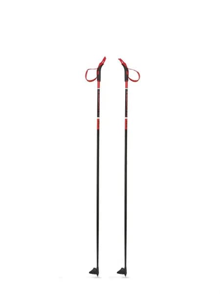 Лыжные палки VUOKATTI Black/Red 045873, стекловолокно, 115 см
