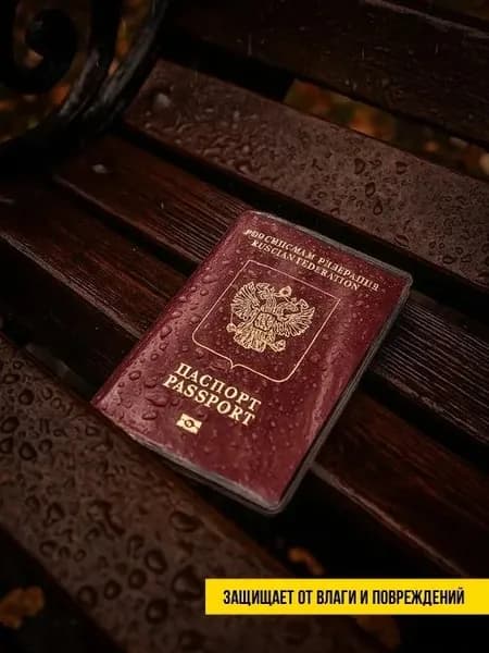 Обложка прозрачная на паспорт