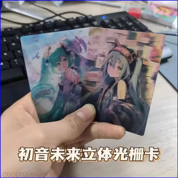 Волшебная 3D-карта Hatsune Miku с эффектом движения, креативная голографическая открытка для друзей и подруг, идеальный подарок для фанатов аниме