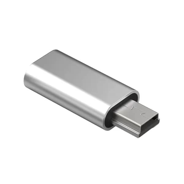 (1 шт.) Адаптер типа C "мама" - "мини-USB" серебристый