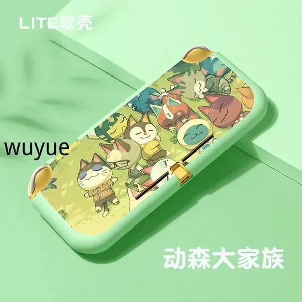 Защитный чехол полуобъемный для Nintendo Switch Lite: тематический дизайн из Animal Crossing (Дорога Животных)