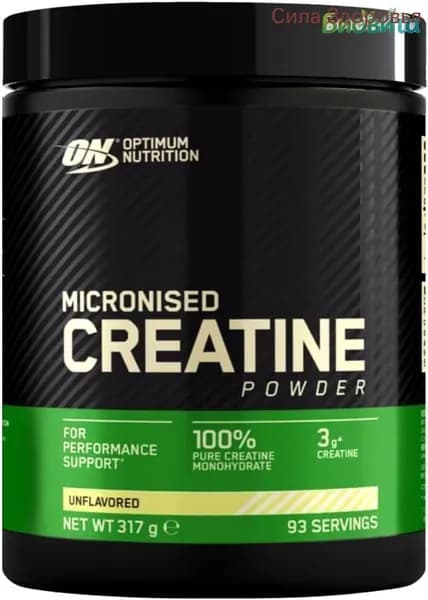 Creatine Powder 317 g (EU) / Микронизированный Креатин моногидрат 317 грамм 93 порции Оптимум Нутришн