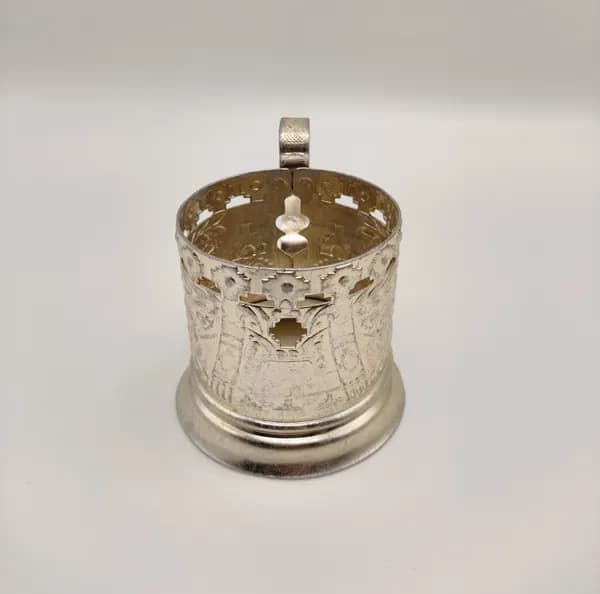 Подстаканник "Орнаменты". Алюминий. СССР. 1970-е г.