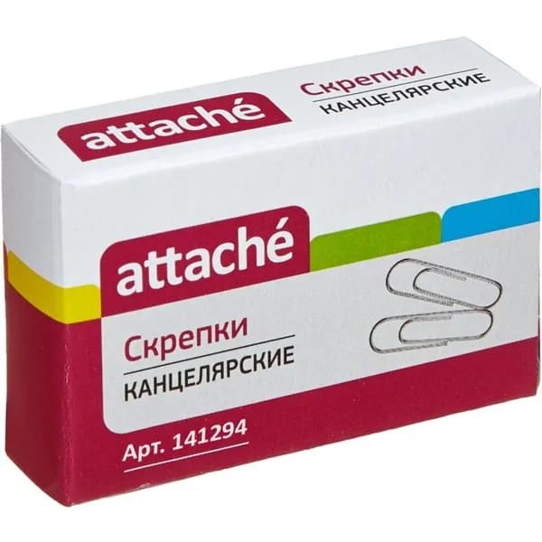 Скрепки 22мм ATTACHE, никель, 100шт/уп