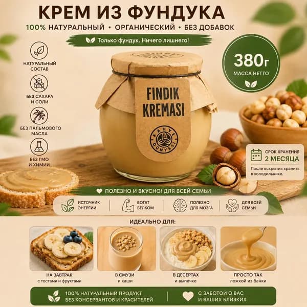 Крем Kahve Dnyas с лесным орехом 380г