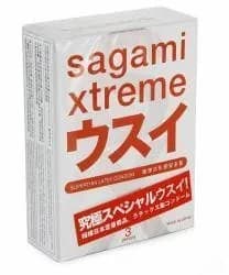 Презервативы Sagami Xtreme 0.04 мм толщиной латексные ультратонкие 3 штуки в упаковке