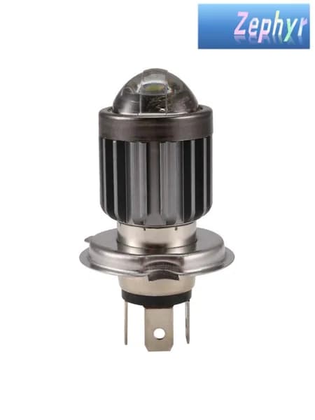 H4 LED проекционный фонарь для мотоцикла, малогабаритная лампа 12 80V / 12W, двухцветная: ближний 3000K (тёплый жёлтый) и дальний 6000K (холодный белый)