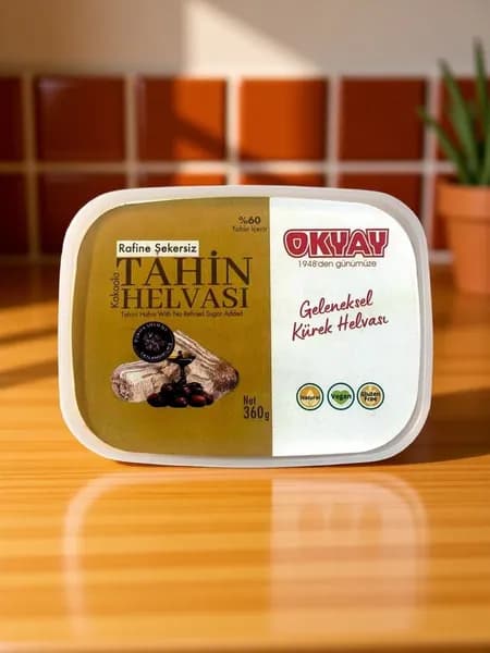Okyay Халва тахинная какао-кунжутная, 360 гр.
