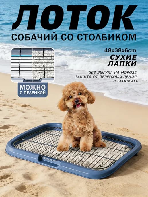 Лоток для собак под пеленку 48x38x6