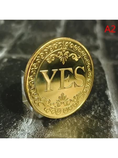 Памятная металлическая монета YESNO