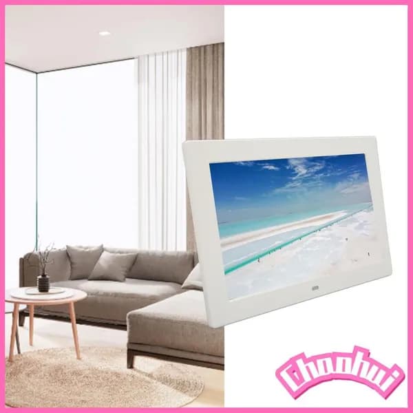 10 Inch Digital Photo Frame, Яркие цвета и высокая четкость изображения, для семейных мероприятий и просмотра Белый британский стандарт
