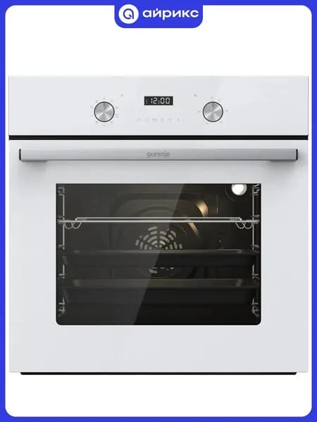 Электрический духовой шкаф Gorenje BO6737E03NWG, 59.5 см, 73 л, 9 режимов, гриль, очистка паром, белый