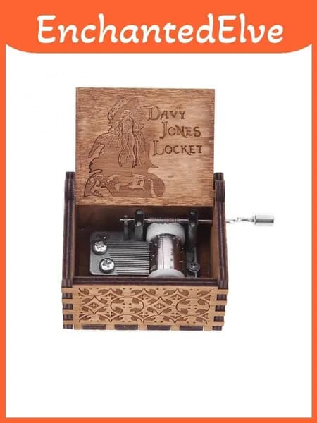 музыкальная шкатулка classic hand crank, pirates of the caribbean, дерево