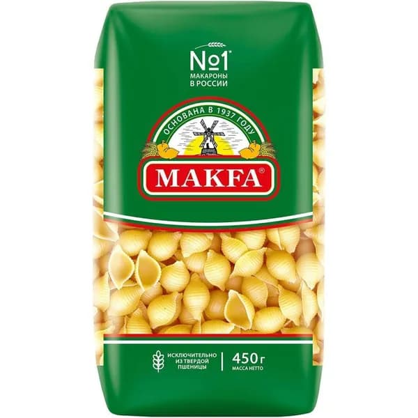 Макаронные изделия Makfa Ракушки 450 г