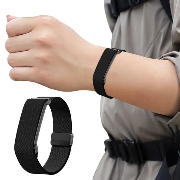 Нейлоновый ремешок для Google Fitbit Air с магнитной застёжкой, чёрный