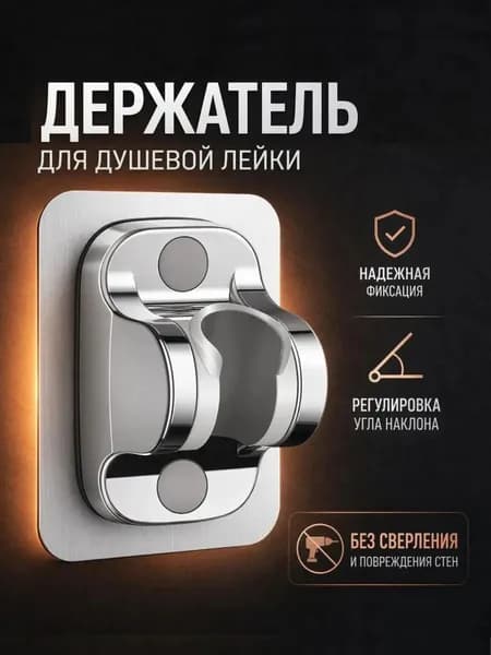 Универсальный держатель душа самоклеящийся, практичный кронштейн для душевой лейки, для ванной комнаты, съёмного жилья и косметического ремонта