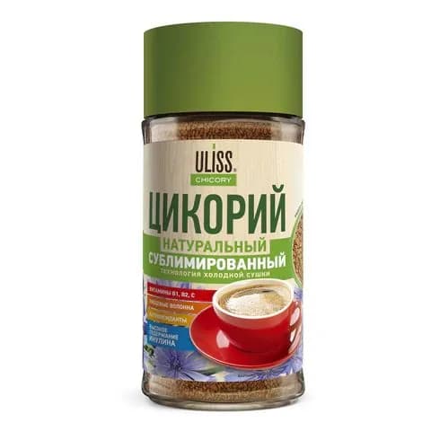 Цикорий ULISS сублимированный 85 г, стеклянная банка, (624757)
