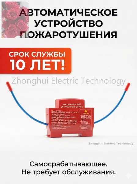 Огнетушитель аэрозольный в электрощит на DIN-рейку ORRO, автоматический самосрабатывающий, для дома и шкафа, 1-100