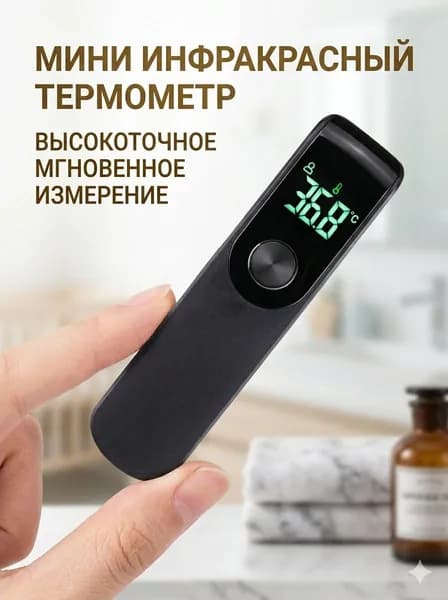 Миниатюрный бесконтактный инфракрасный термометр для лба, электронный медицинский градусник для малышей и взрослых, 2026