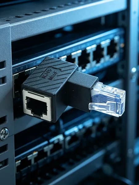 Кабель для интернет-соединения RJ-45/RJ-45, черный