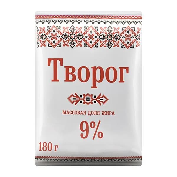 Творог Славянские кружева 9% 180г