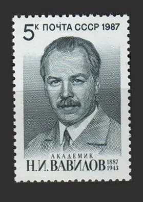 Марка (5890) СССР 1987. Н. Вавилов