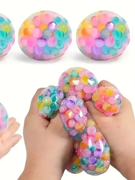 6 см Игрушка-антистресс виноград с шариками орбиз, мялка сквиш 1 шт