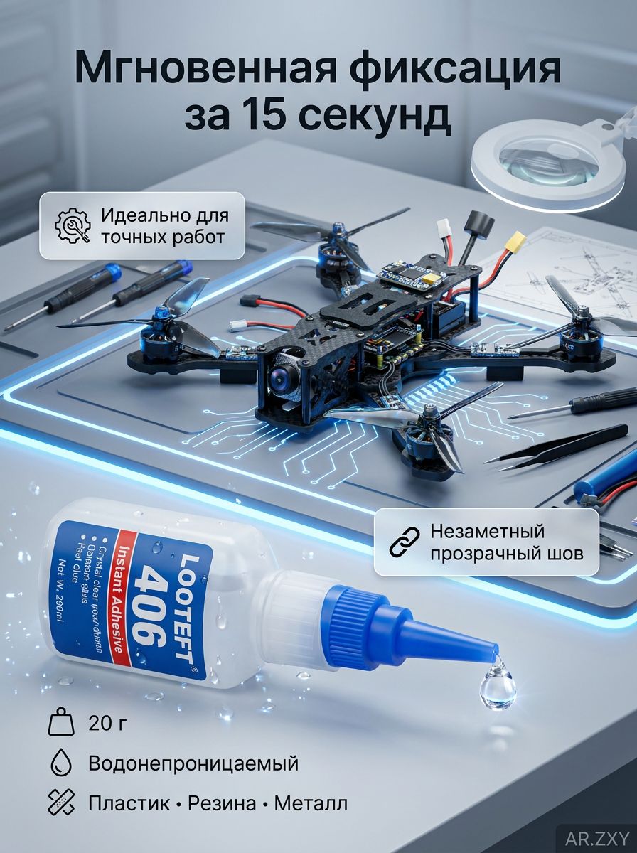 Клей автомобильный Готовый раствор, 21 мл, 1 шт.