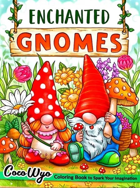 Раскраска Антистресс Заколдованные Гномы (Enchanted Gnomes), А5