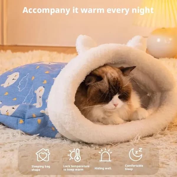 Туннель для кошек,Теплое гнездо для животных,спальный мешок