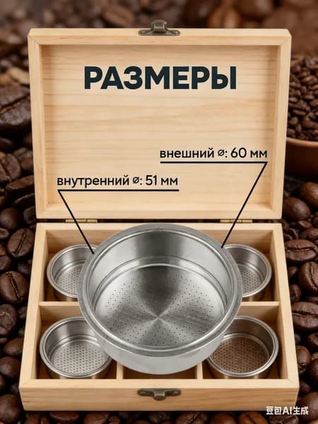 Комплект для заваривания кофе 1 шт нержавеющая сталь