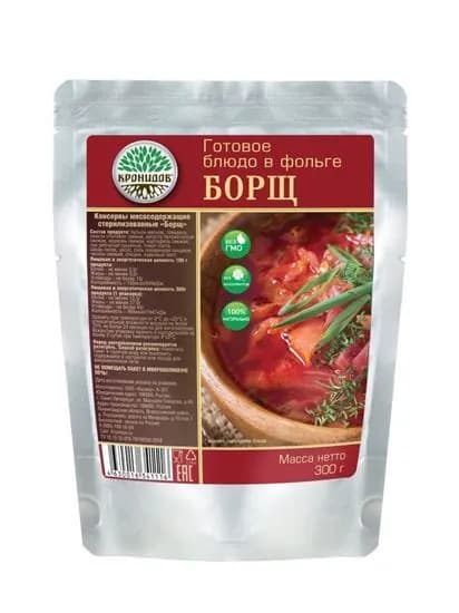 Готовое блюдо Борщ 300 г. (Кронидов)