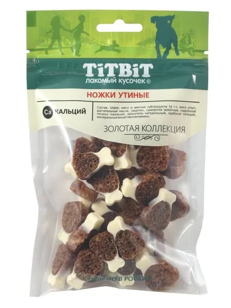 Лакомство для собак всех пород TiTBiT Золотая коллекция Ножки утиные 55 г