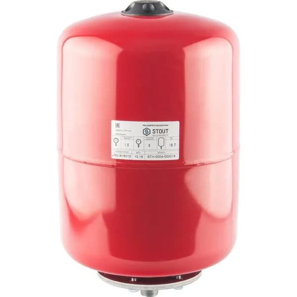 Расширительный бак на отопление STOUT STH-0004-000018 18 л (цвет красный)