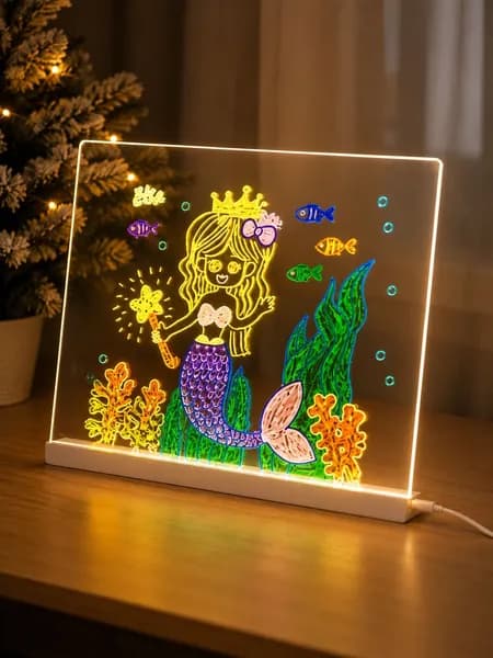 Световая доска для рисования 20 30 см, большая LED-планшет для творчества